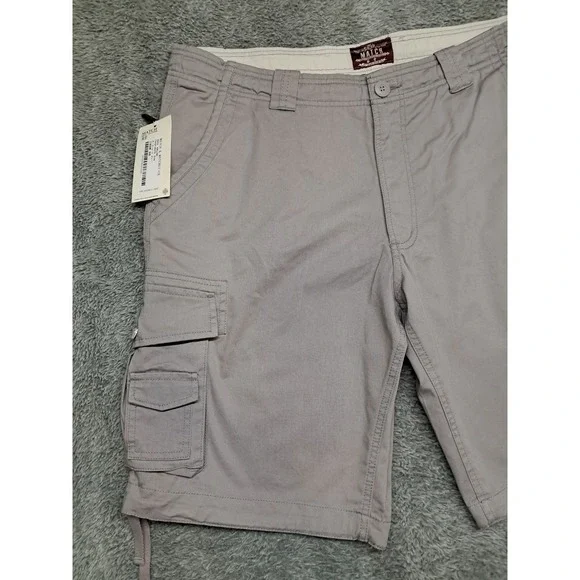 Match & Matchstick Cargo Shorts Mens Sz 40 Khaki Dress Chino Work Pockets Flat - Picture 3 of 14